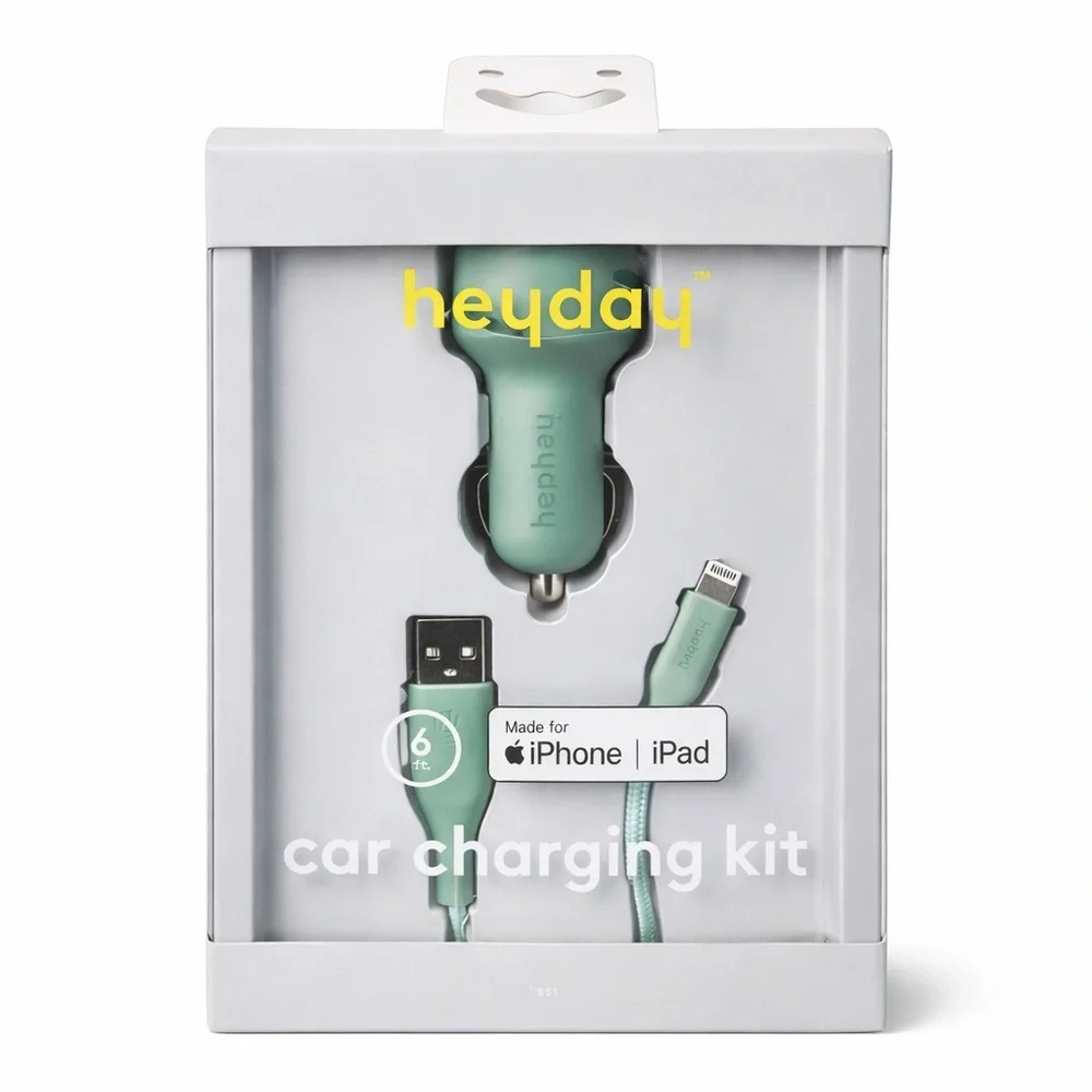 Heyday Mint Car Charger for iPhone and iPad